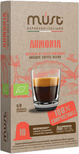 Armonia Certified Organic coffee capsules for Nespresso