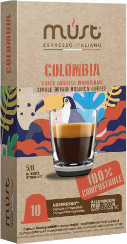 Colombia coffee capsules for Nespresso